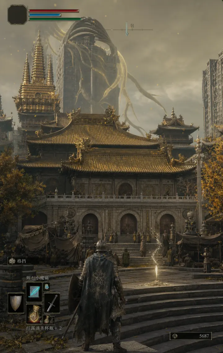 Elden Ring 风格的上海 · 静安寺