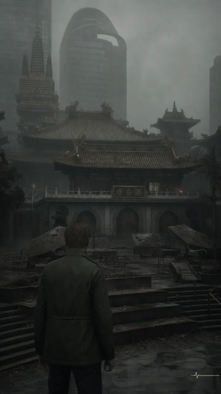 Silent Hill 2 Remake 风格的上海 · 静安寺