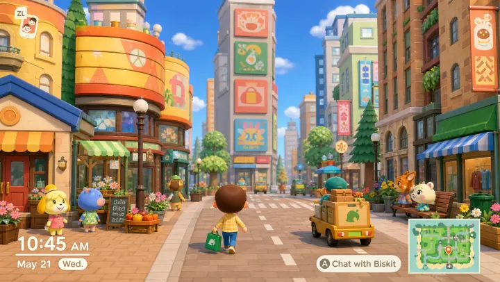 Animal Crossing: New Horizons 风格的纽约 · 时代广场
